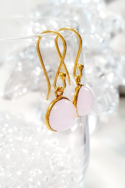 Rosa Chalcedon Edelstein Ohrringe, Rosa Chalcedon Ohrringe, Pink Chalcedony Hänge Ohrringe, Rosa Edelstein Ohrringe, Edelstein Ohrhänger, Rosa Ohrringe, pink earrings