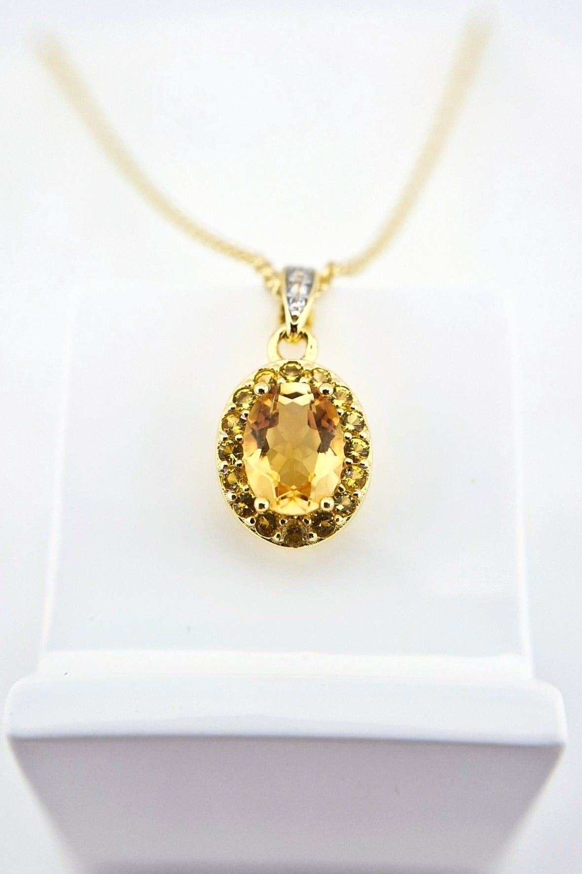 Citrin Halskette, Citrine necklace, Citrin Kette kaufen, Citrine Necklace, golden necklace, Citrine pedant necklace