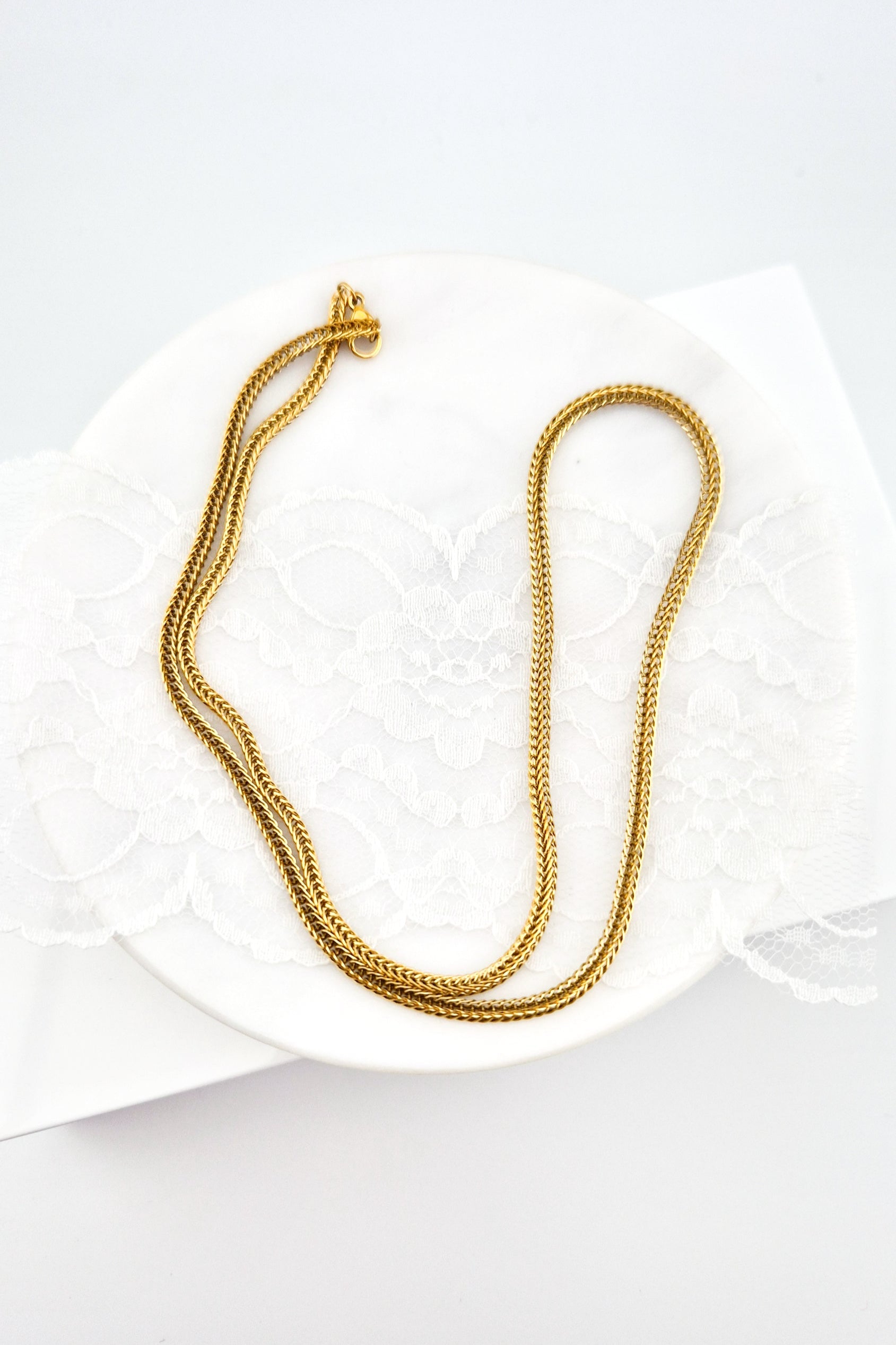 Edelstahl Halskette, stainless steel necklace, collier acier inox, collana acciaio, Gold Halskette, goldene Kette, golden necklace, gold necklace, Halskette, necklace, collana, collier, minimalistische Halskette, Minimalist necklace