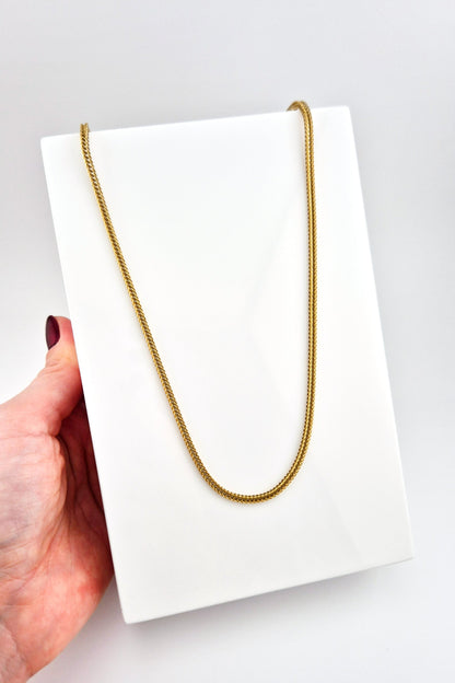 Edelstahl Halskette, stainless steel necklace, collier acier inox, collana acciaio, Gold Halskette, goldene Kette, golden necklace, gold necklace, Halskette, necklace, collana, collier, minimalistische Halskette, Minimalist necklace