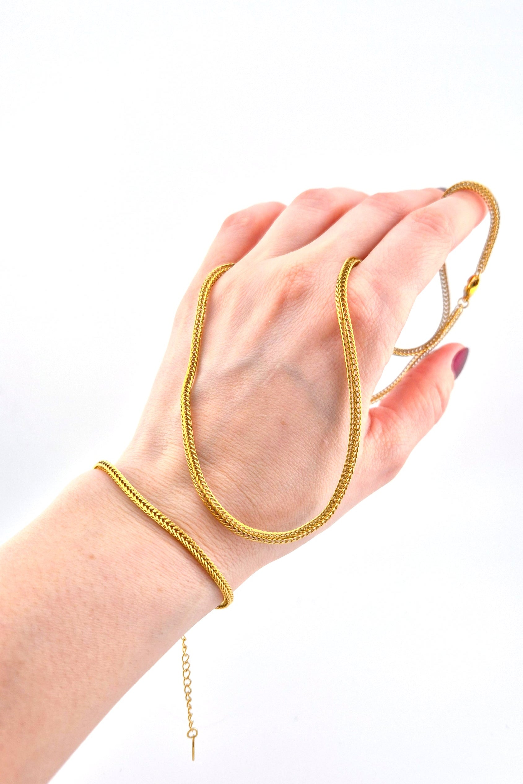 Edelstahl Halskette, stainless steel necklace, collier acier inox, collana acciaio, Gold Halskette, goldene Kette, golden necklace, gold necklace, Halskette, necklace, collana, collier, minimalistische Halskette, Minimalist necklace, Edelstahl Armband, stainless steel bracelet, Bracelet, Armband. Schmuckset, Jewelry set