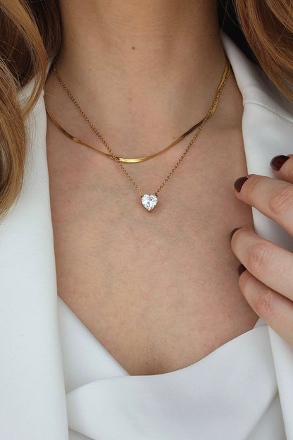 Layering Kette, layering necklace, collier superpose, collana astrati, goldene Kette, minimalistisches Kettenset, schmuckset Halskette, Halskette, necklace, collana, colleir, goldene Halsketten, golden necklaces, diamat imitation necklace, diamant imitat Halskette, Anhänger Halskette, goldene Halsketten, gold necklaces, Halsketten Damen