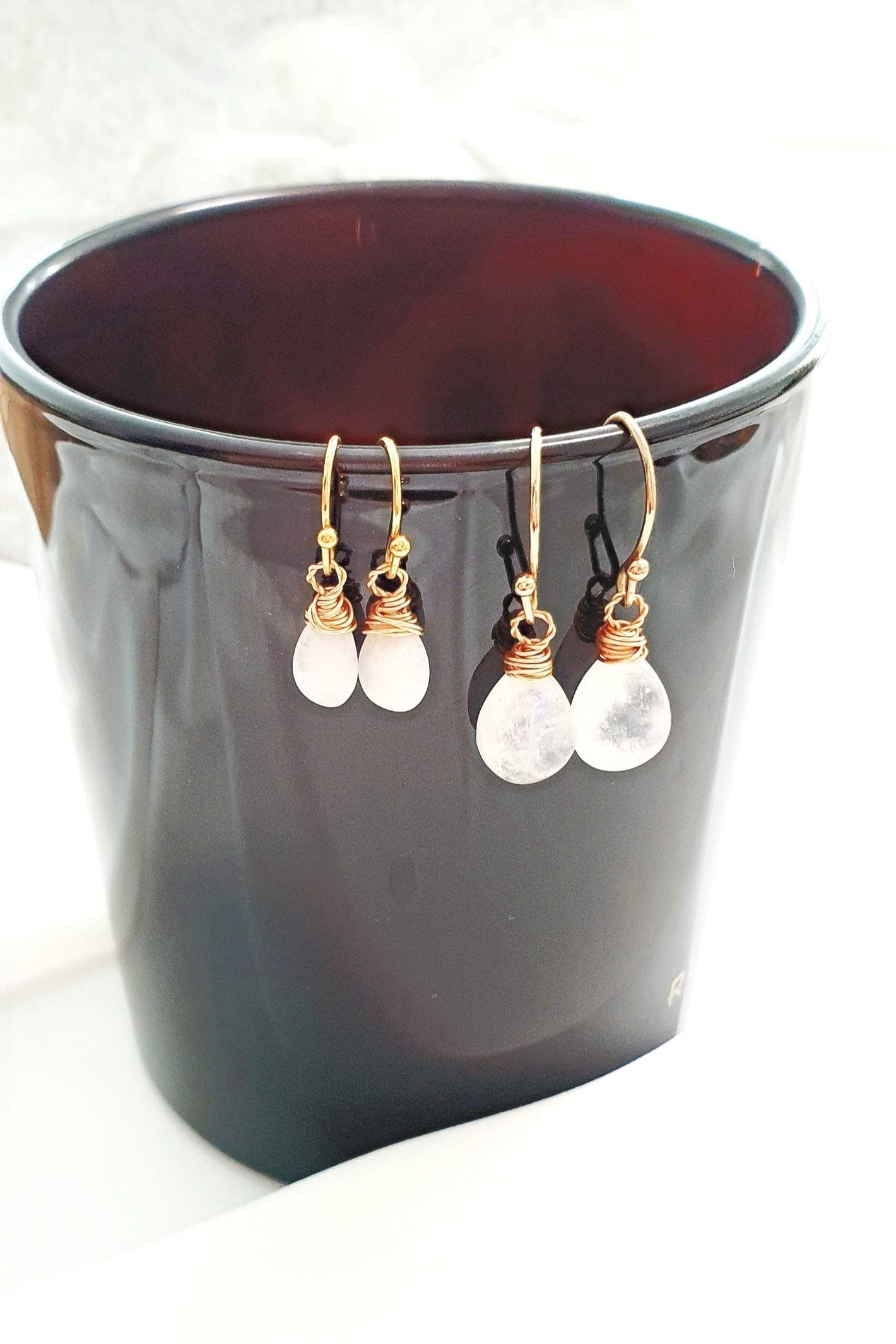 Mondstein Ohrringe, Moonstone earrings