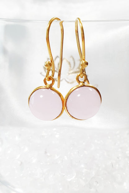 Rosa Chalcedon Edelstein Ohrringe, Rosa Chalcedon Ohrringe, Pink Chalcedony Hänge Ohrringe, Rosa Edelstein Ohrringe, Edelstein Ohrhänger, Rosa Ohrringe, pink earrings