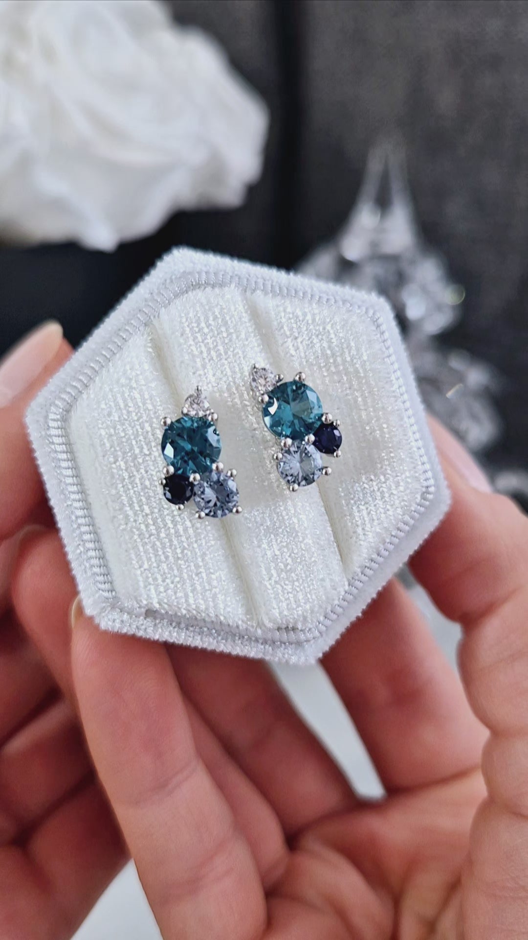 Silver Earrings London Blue Topaz, Silberohrringe, Silvber Ohrstecker blauer Topas, Blau Topas Ohrringe, London Blue Topaz Earrings, Blautopas Ohrringe, Topas Ohrstecker, Silber Ohrringe mit blauen Edelsteinen, Silver Earrings