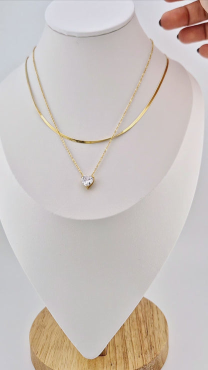 Layering Kette, layering necklace, collier superpose, collana astrati, goldene Kette, minimalistisches Kettenset, schmuckset Halskette, Halskette, necklace, collana, colleir, goldene Halsketten, golden necklaces, diamat imitation necklace, diamant imitat Halskette, Anhänger Halskette, goldene Halsketten, gold necklaces, Halsketten Damen